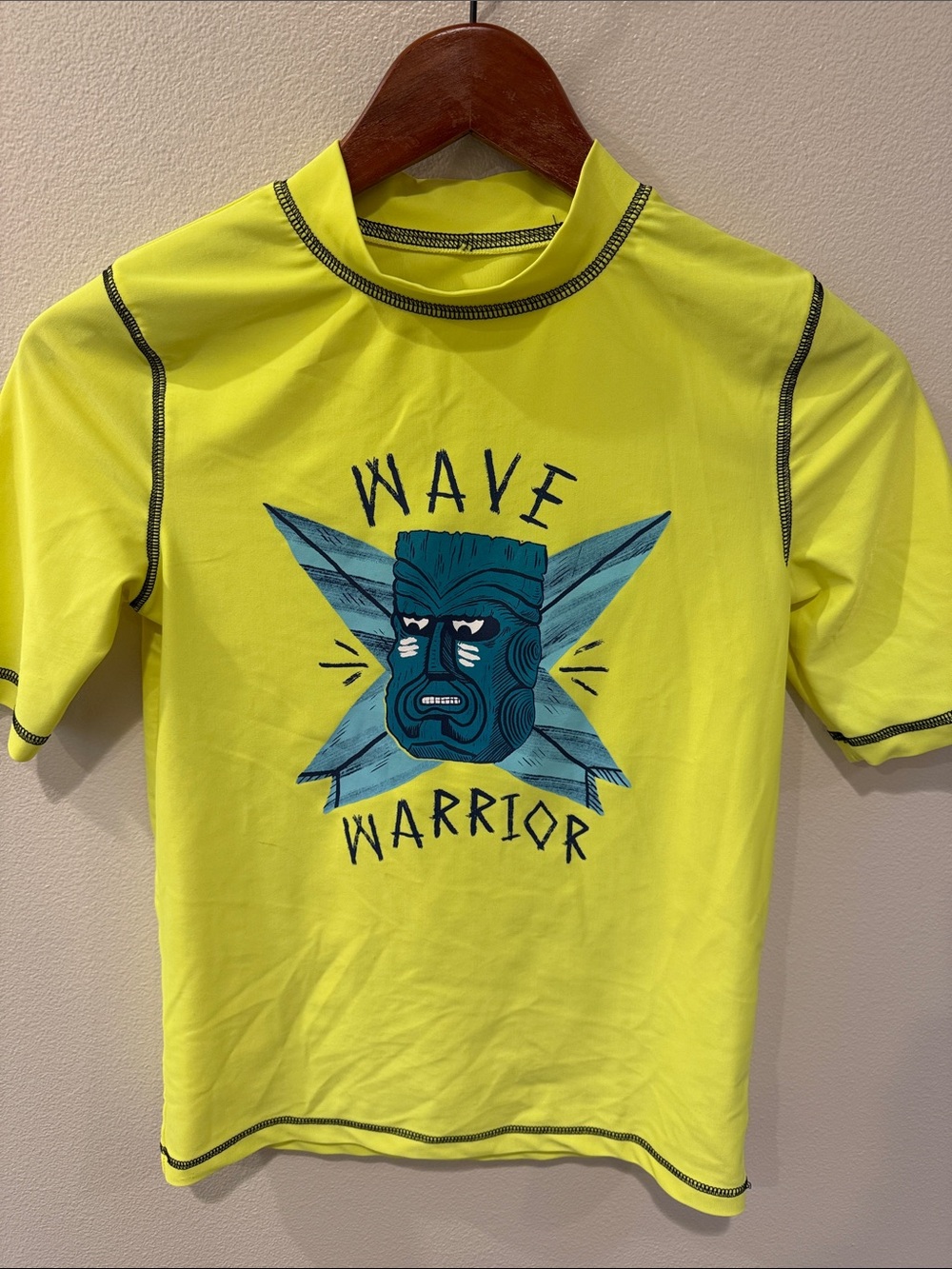 Cherokee Kids Neon Yellow & Teal 'Wave Warrior' Rashguard
